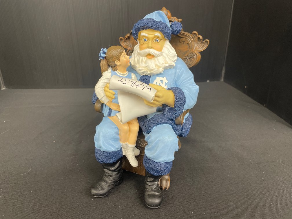UNC Tar Heels Wishlist Santa Figurine