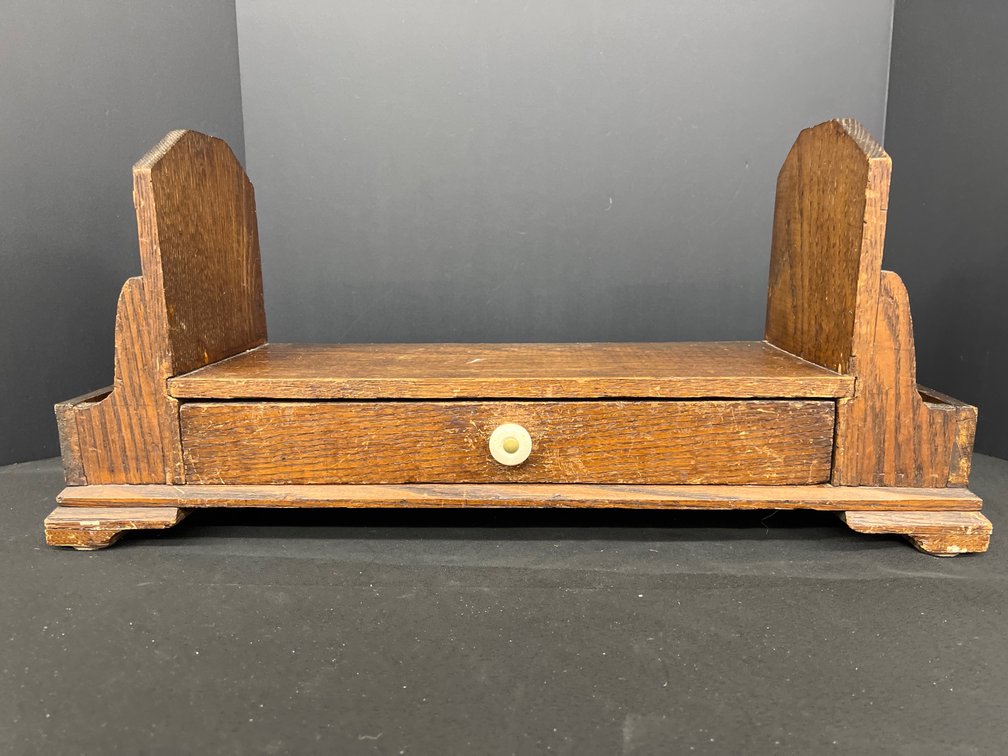 Wooden Desktop Book Rack with Drawer