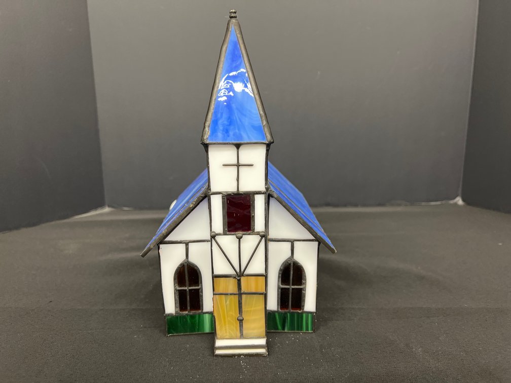Stained Glass Lighted Church Model