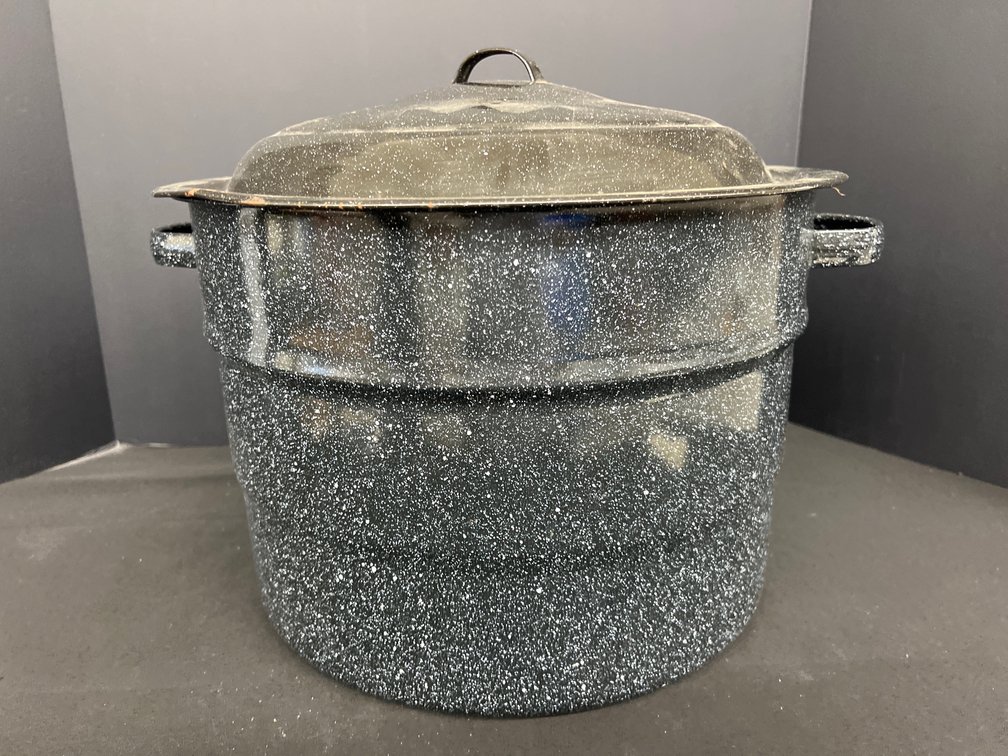 Speckled Enamelware Water Bath Canner with Lid & Rack