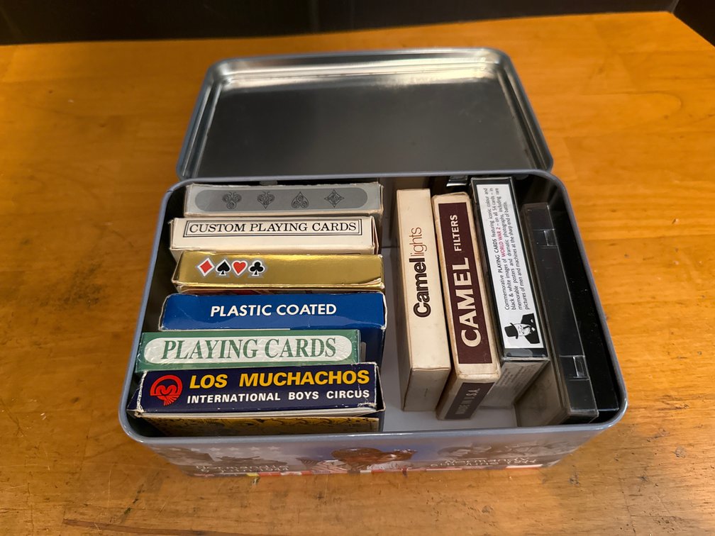 Novelty Playing Cards Collection & Commemorative Tin