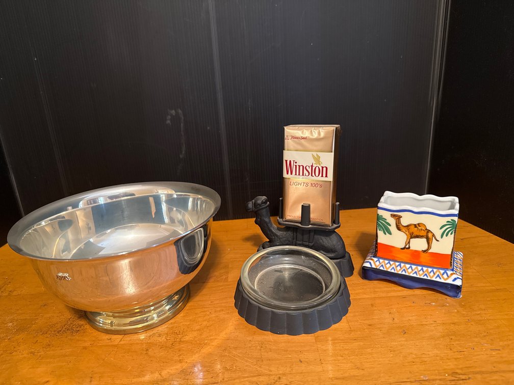 RJRTC Tobacciana Collectibles & WEB Pewter Bowl