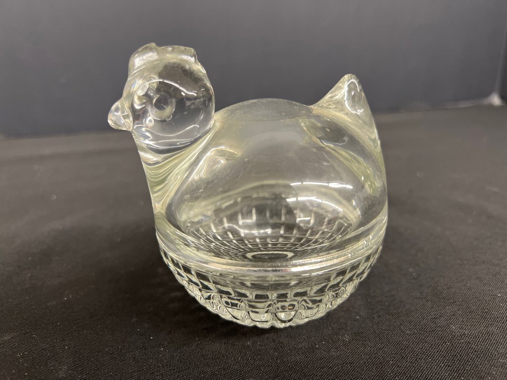 Anchor Hocking Clear Glass Hen on Nest Dish
