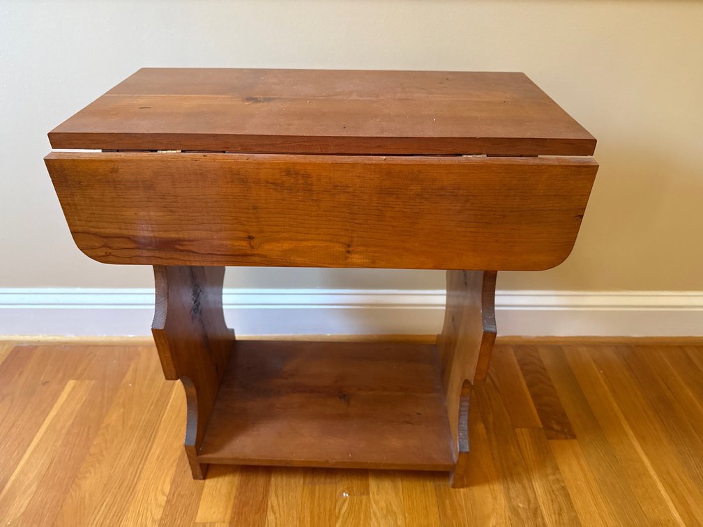 Pine Drop-Leaf Side Table