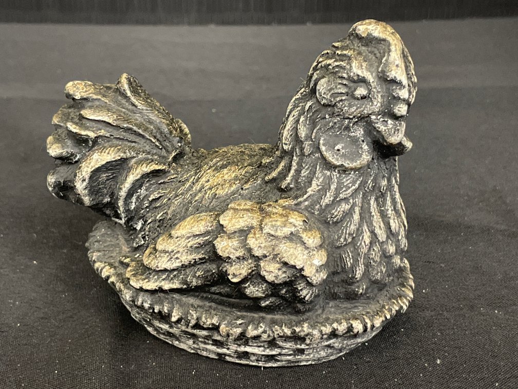 Cast Composite Nesting Hen Figurine