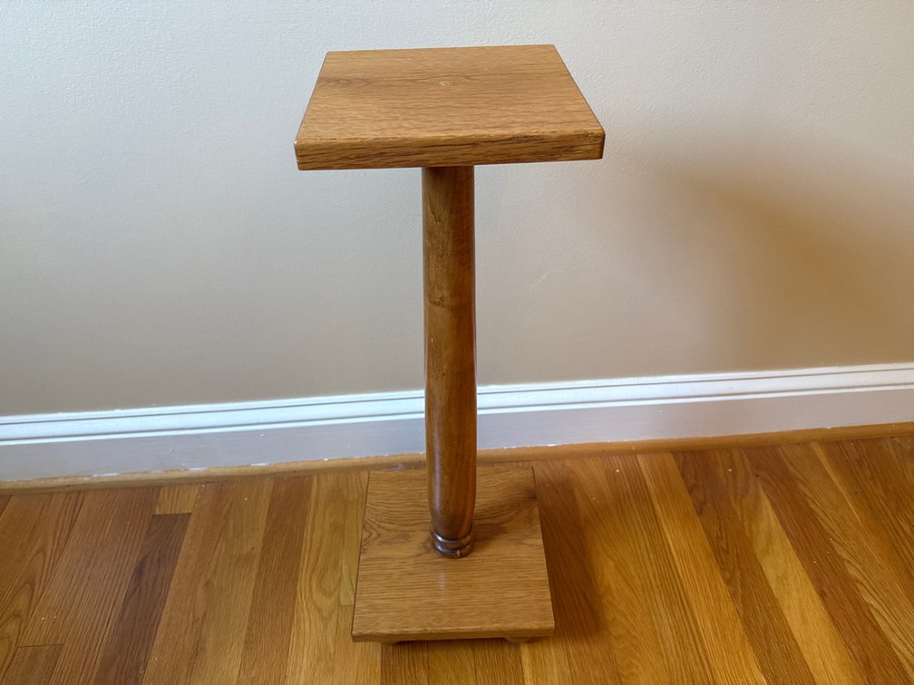 Wooden Pedestal Plant Stand