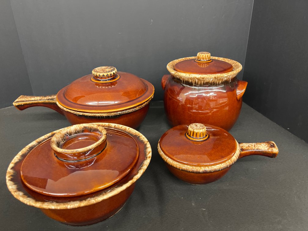 Hull Crestone Brown Drip Glaze Pottery (4)