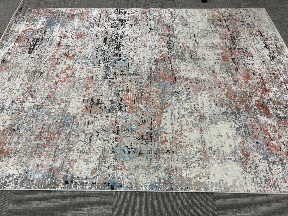 Eternity Crimson Abstract Area Rug