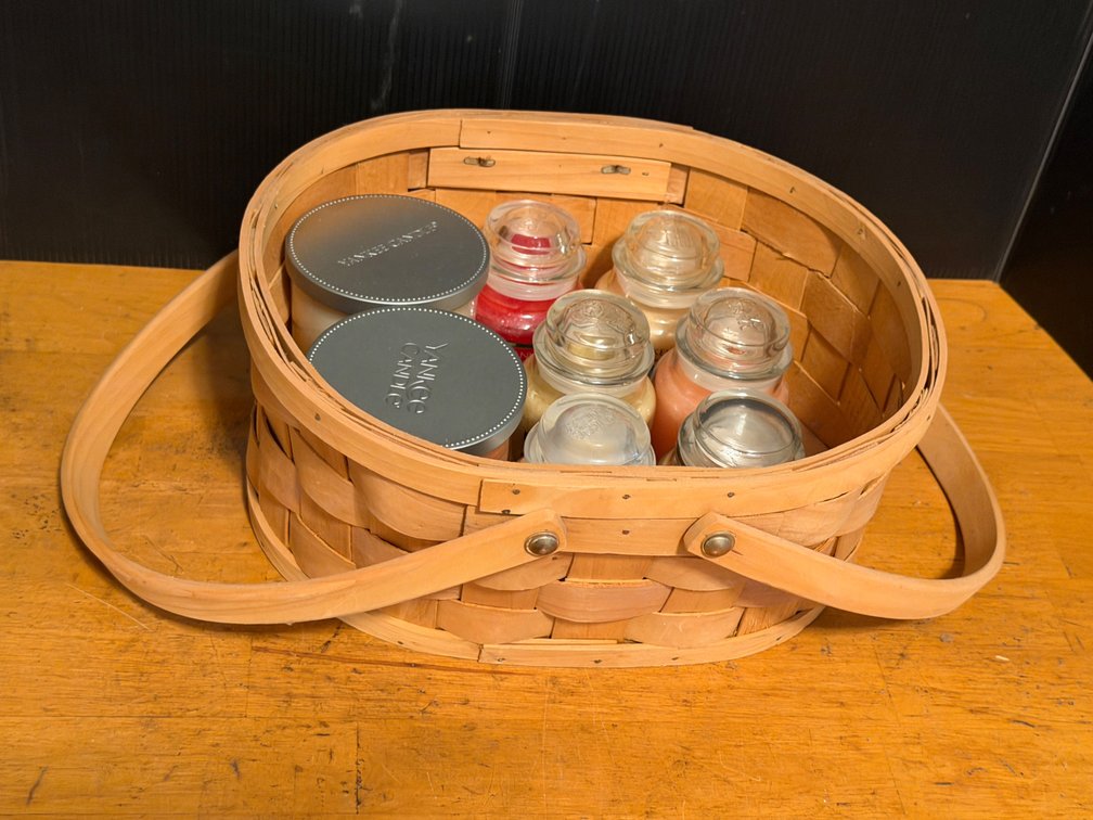 Yankee & Assorted Jar Candles in Woven Basket