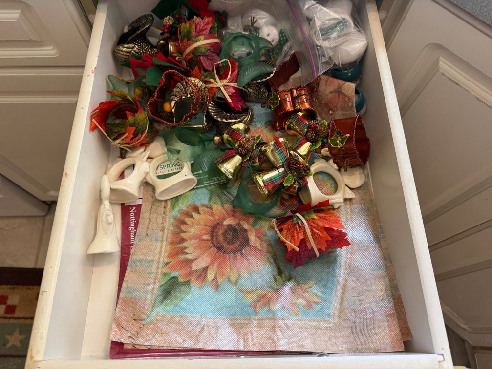 Pfaltzgraff & Assorted Seasonal Napkin Rings with Lace