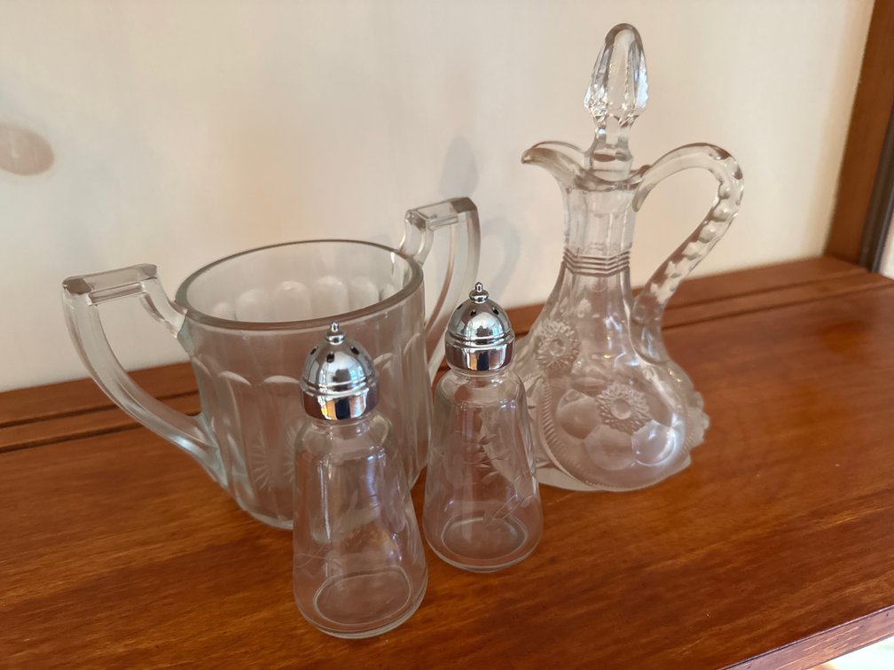 Vintage Pressed Glass Tableware