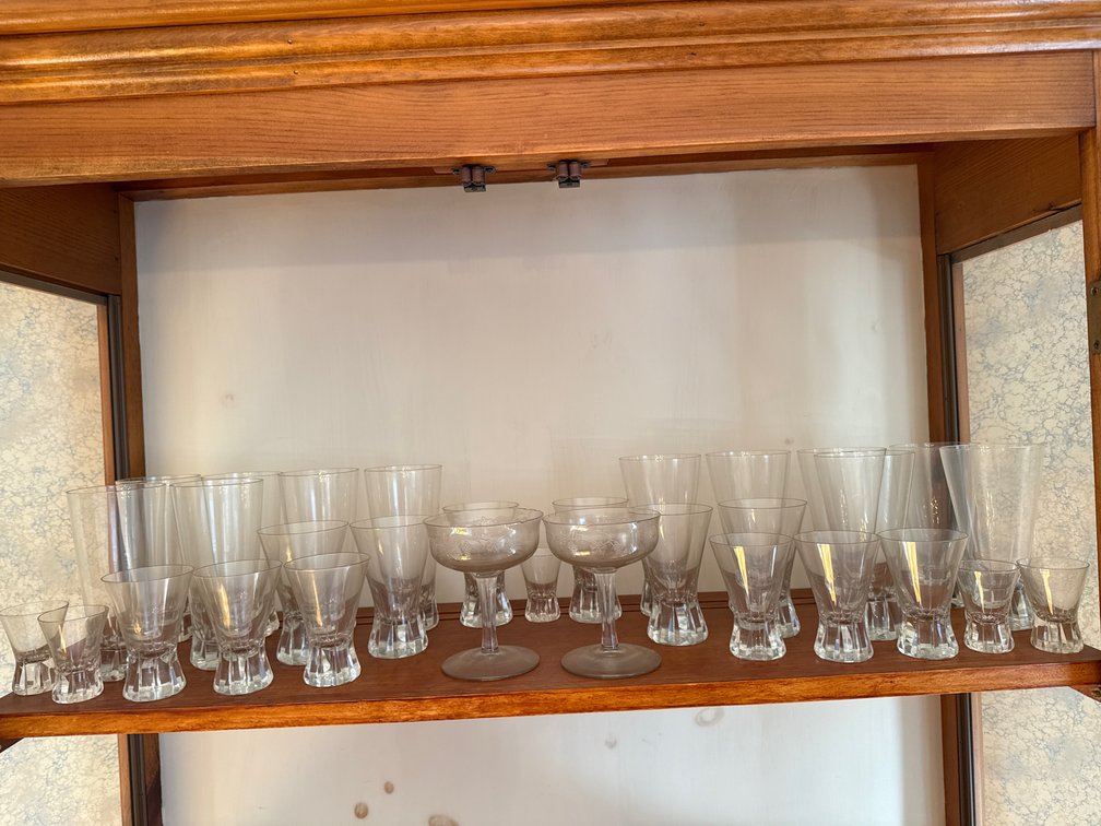 Vintage Flared Tumblers and Etched Coupes