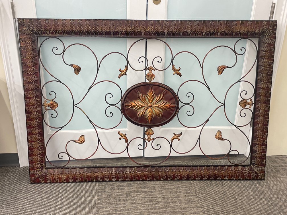 Decorative Metal Scrollwork Wall Panel