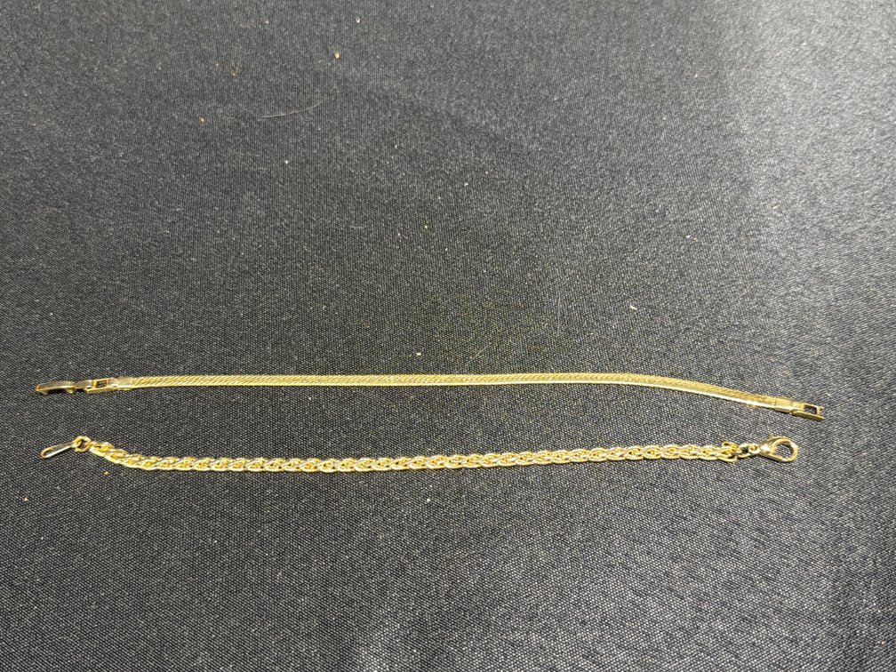 Gold-Tone Herringbone & Woven Chain Bracelets
