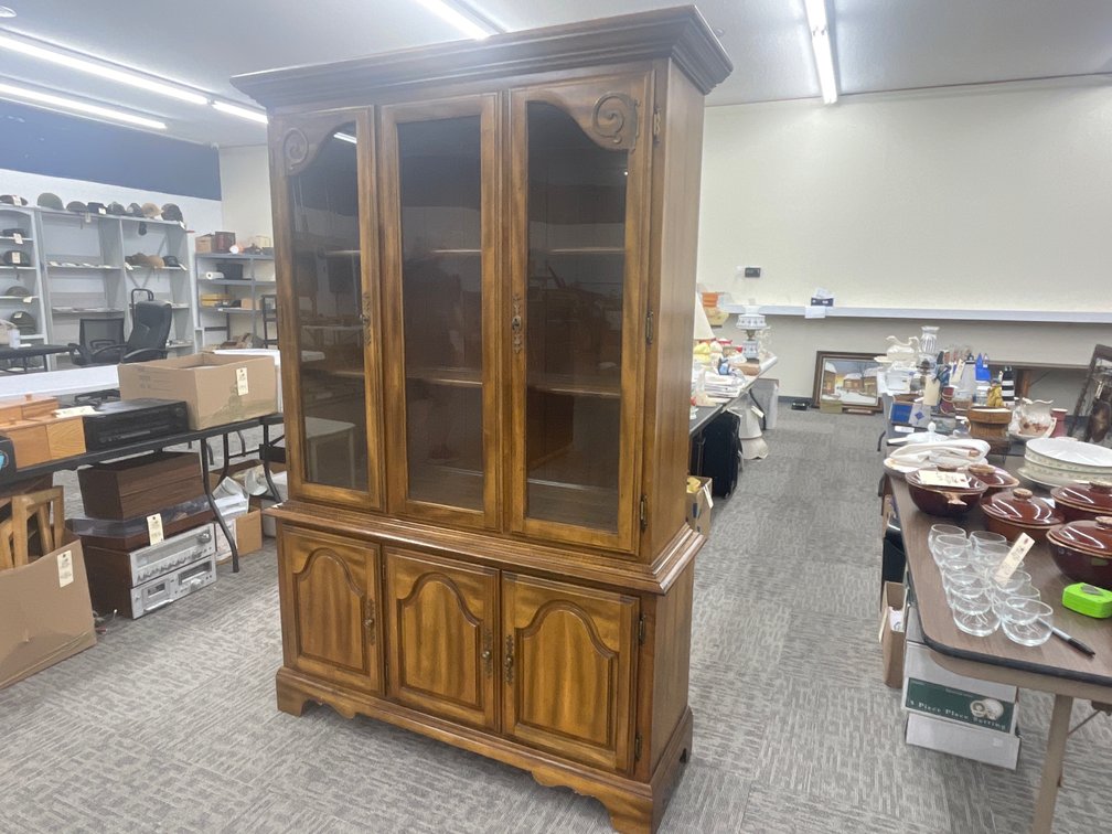 American N. Wilkesboro Wooden China Cabinet