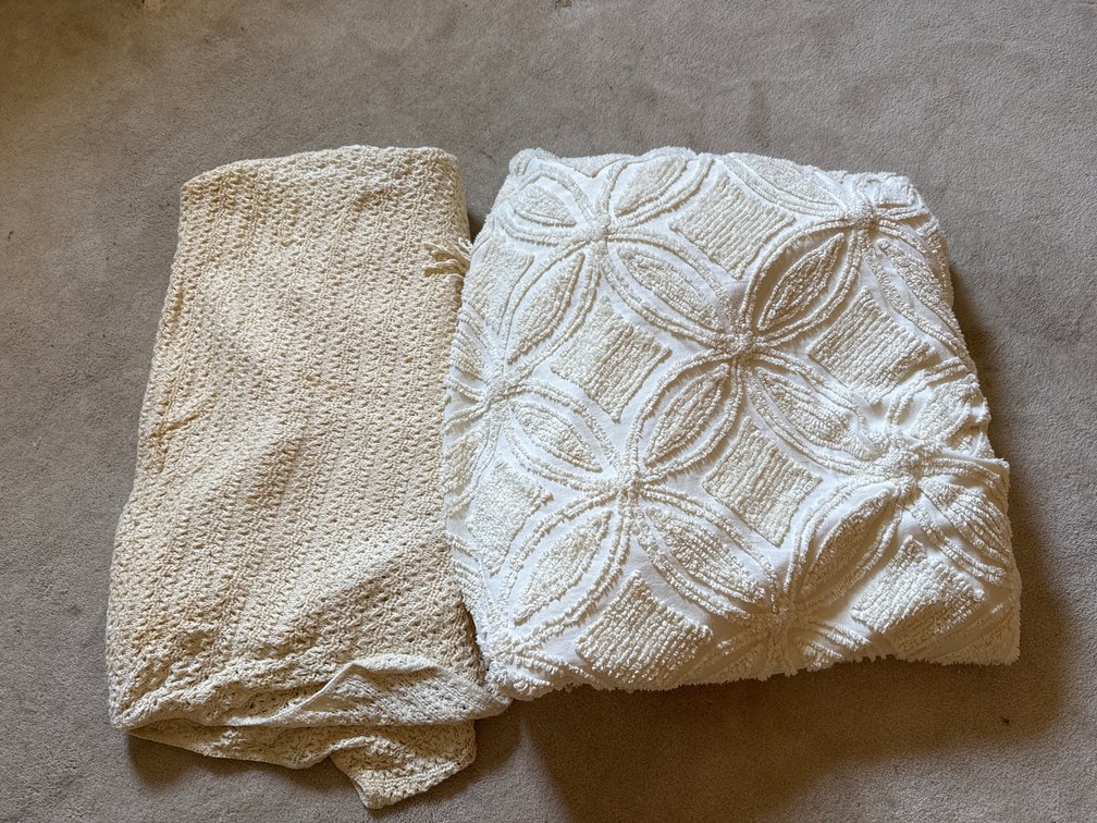 Tufted and Crocheted Throw Blankets