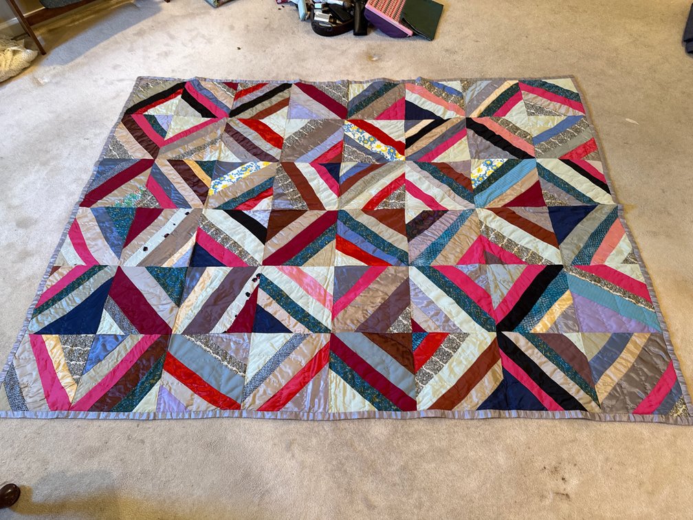 Handmade Patchwork String Quilt