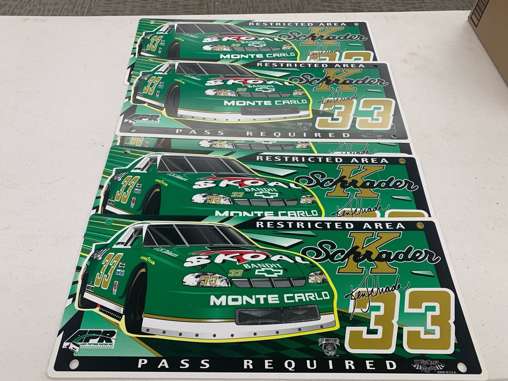 NASCAR Ken Schrader Novelty Signs