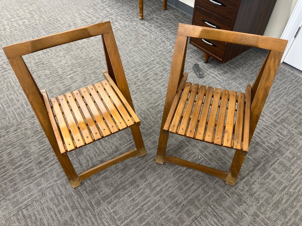 Pair MCM Folding Chairs