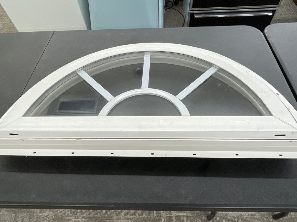 Half-Round Vinyl Sunburst Arch Window