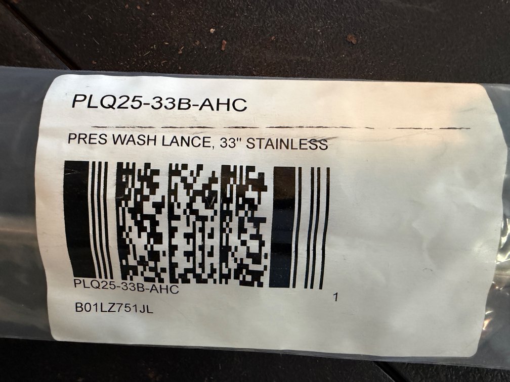 33" Stainless Steel Pressure Washer Quick Connect Lance