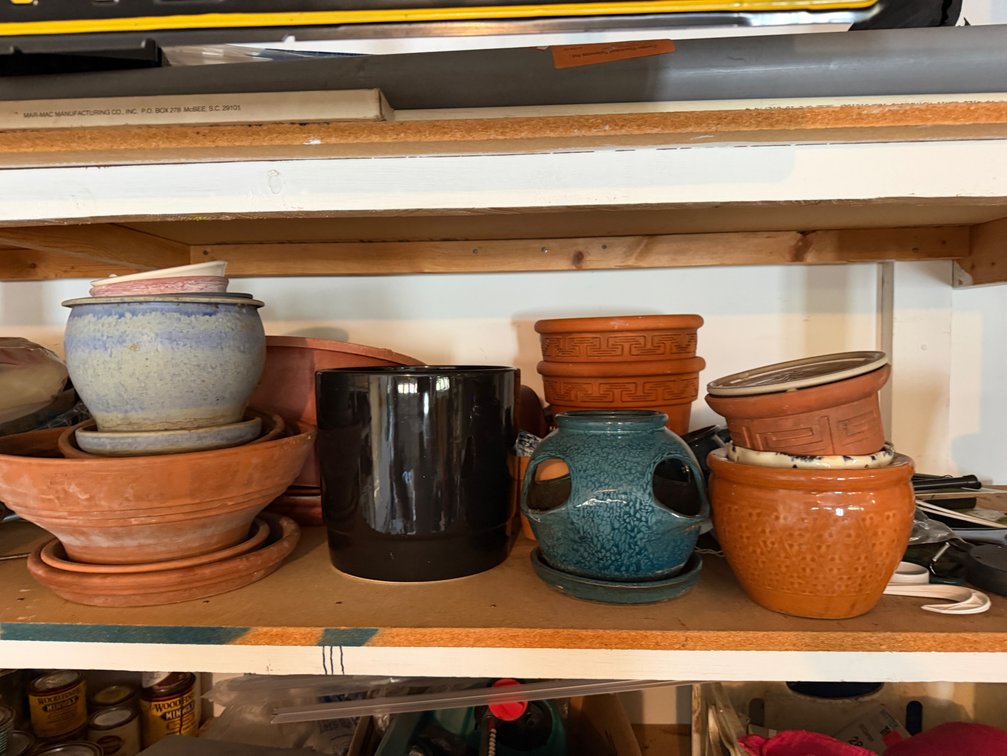 Ceramic and Terracotta Planters with Hanging Hardware