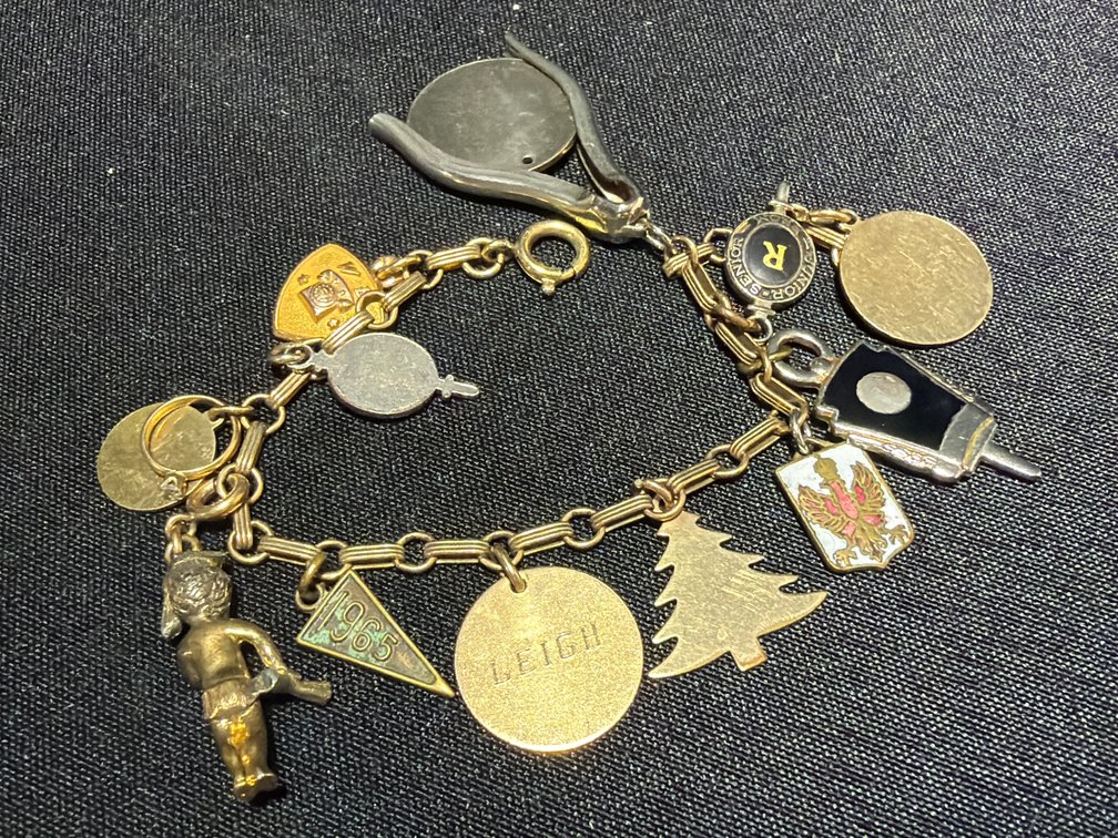 Charm Bracelet with Assorted Metal Charms