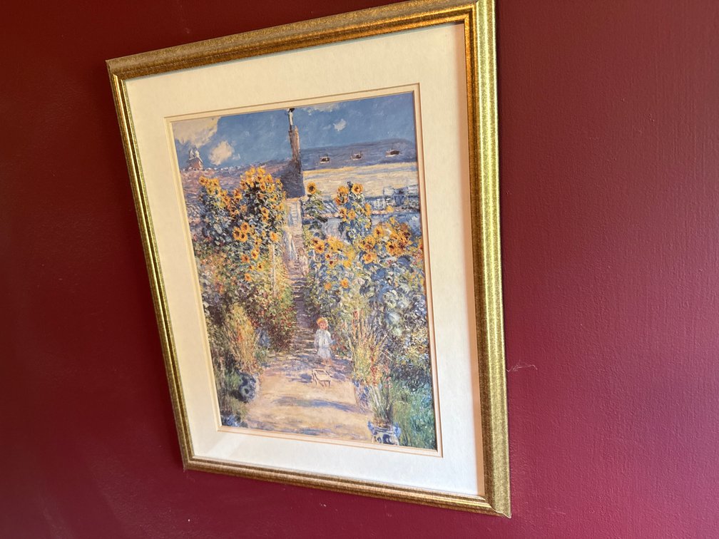Framed Impressionist Garden Landscape Art Print