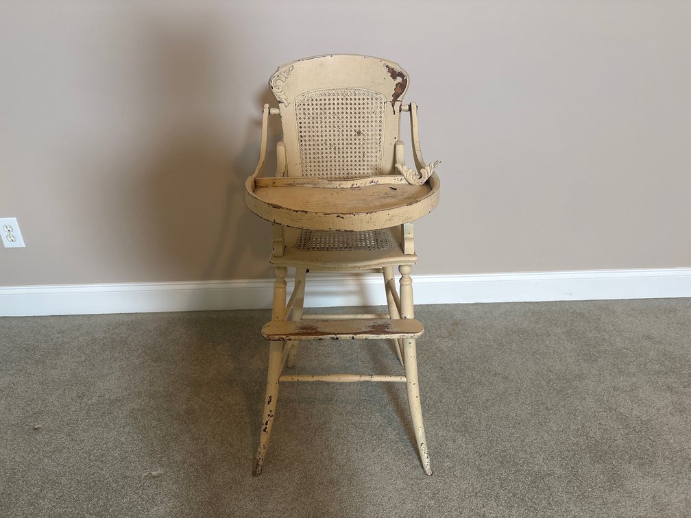 Child's High Chair w/Caned Seat