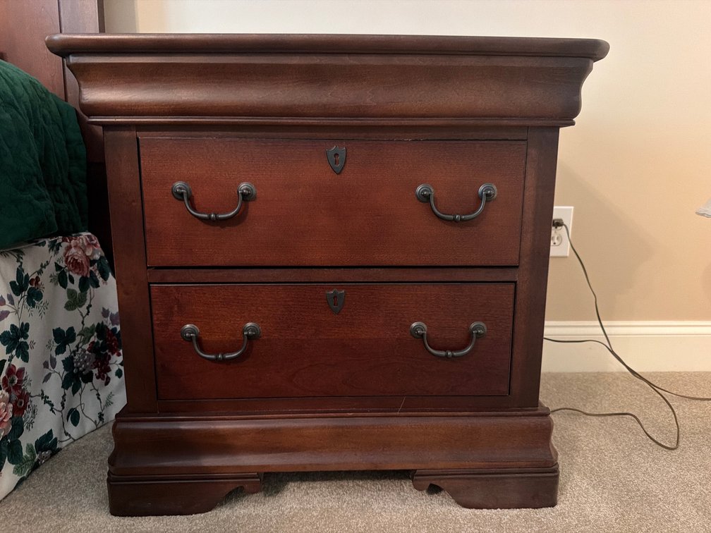 Broyhill Two-Drawer Wood Nightstand
