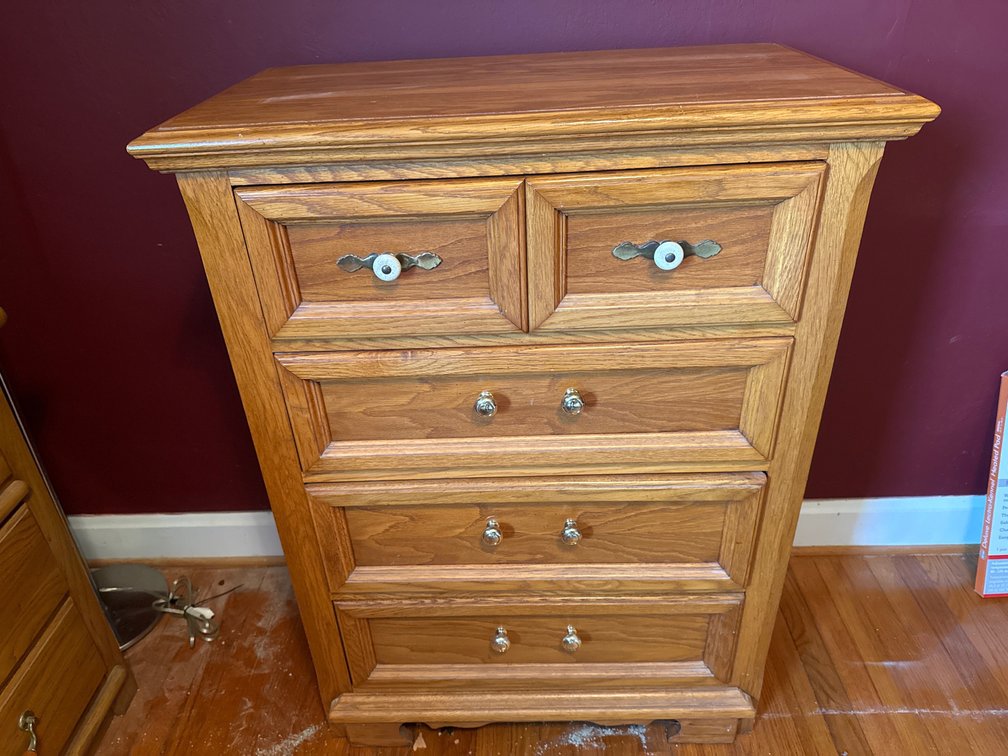 Oak Five-Drawer Chest of Drawers