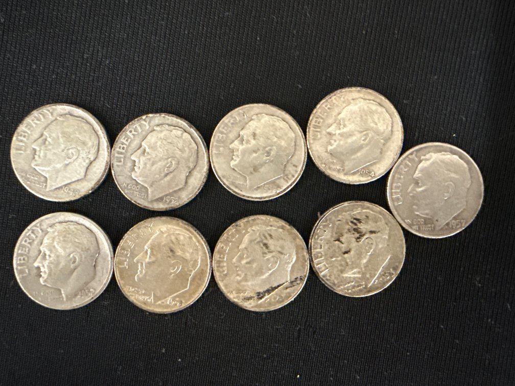 US Roosevelt Silver Dimes