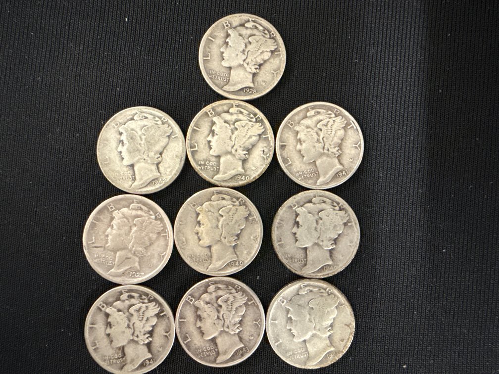 United States Mercury Dimes