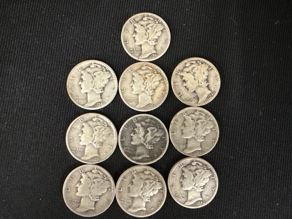 United States Mercury Dimes