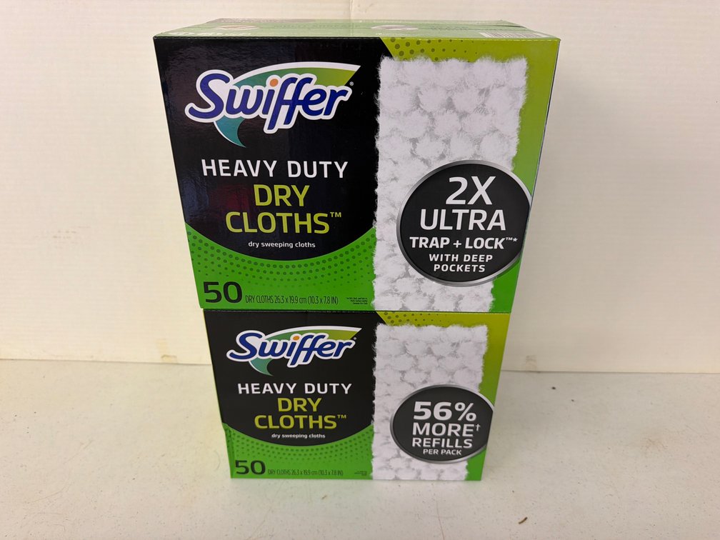 Swiffer Heavy Duty Dry Sweeping Cloths, Two 50-Count Boxes