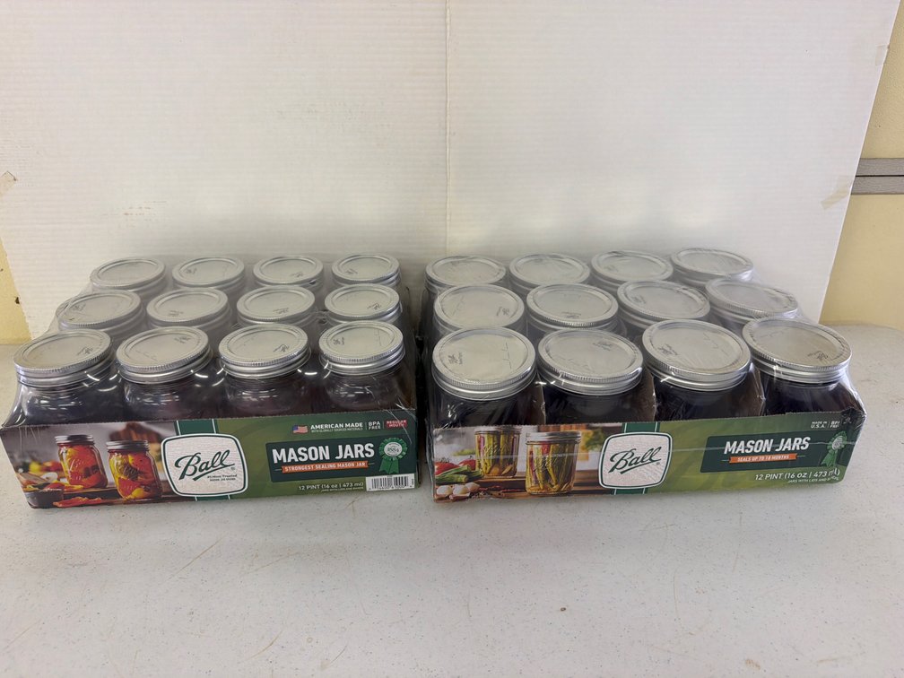 Ball 16 oz Pint Glass Mason Jars, Regular and Wide Mouth