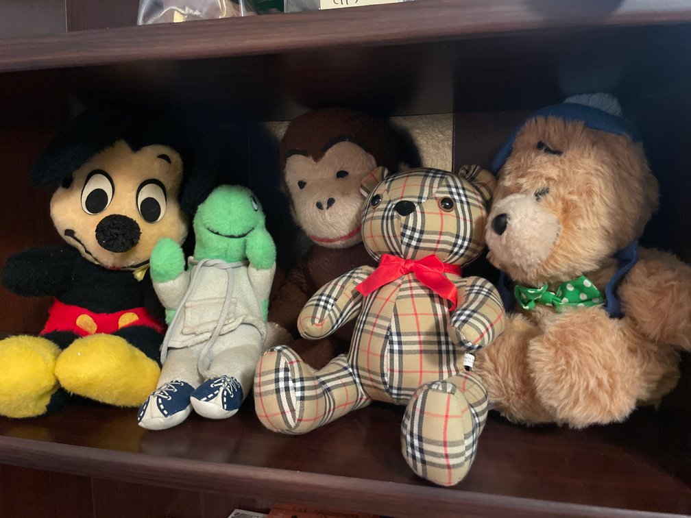 Plush Toys Including Mickey Mouse, Teddy Bears, and More