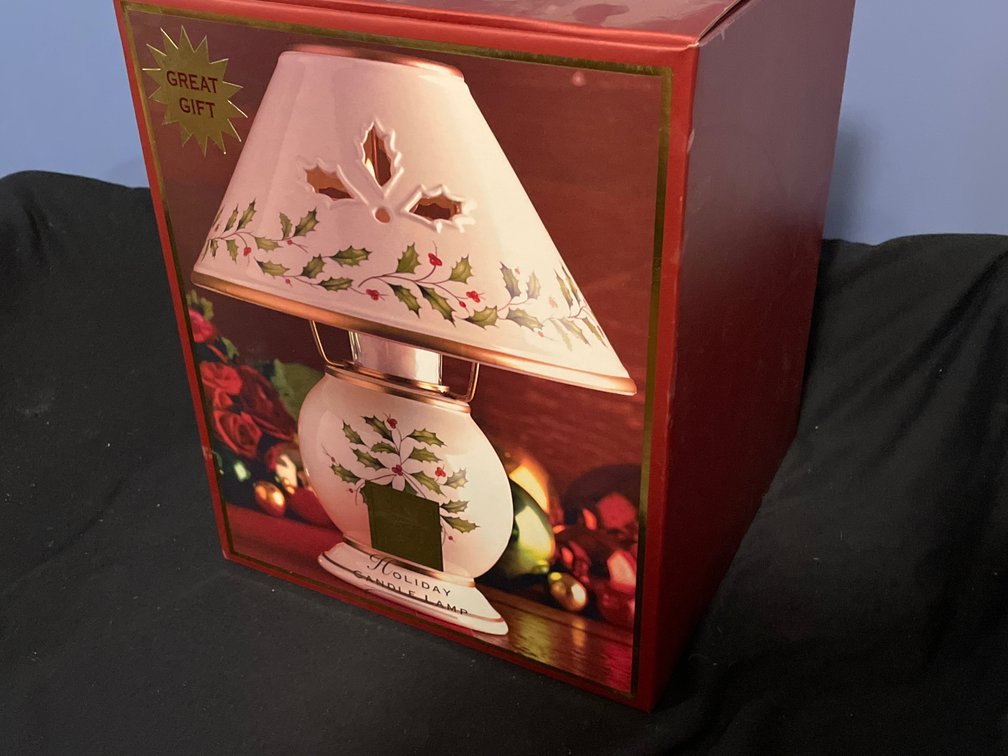 Lenox Holiday Pierced Ceramic Candle Lamp