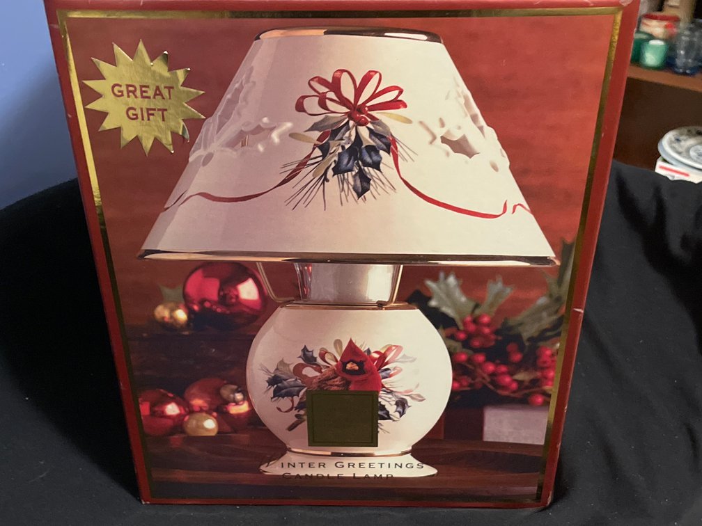 Lenox Winter Greetings Pierced Ceramic Candle Lamp