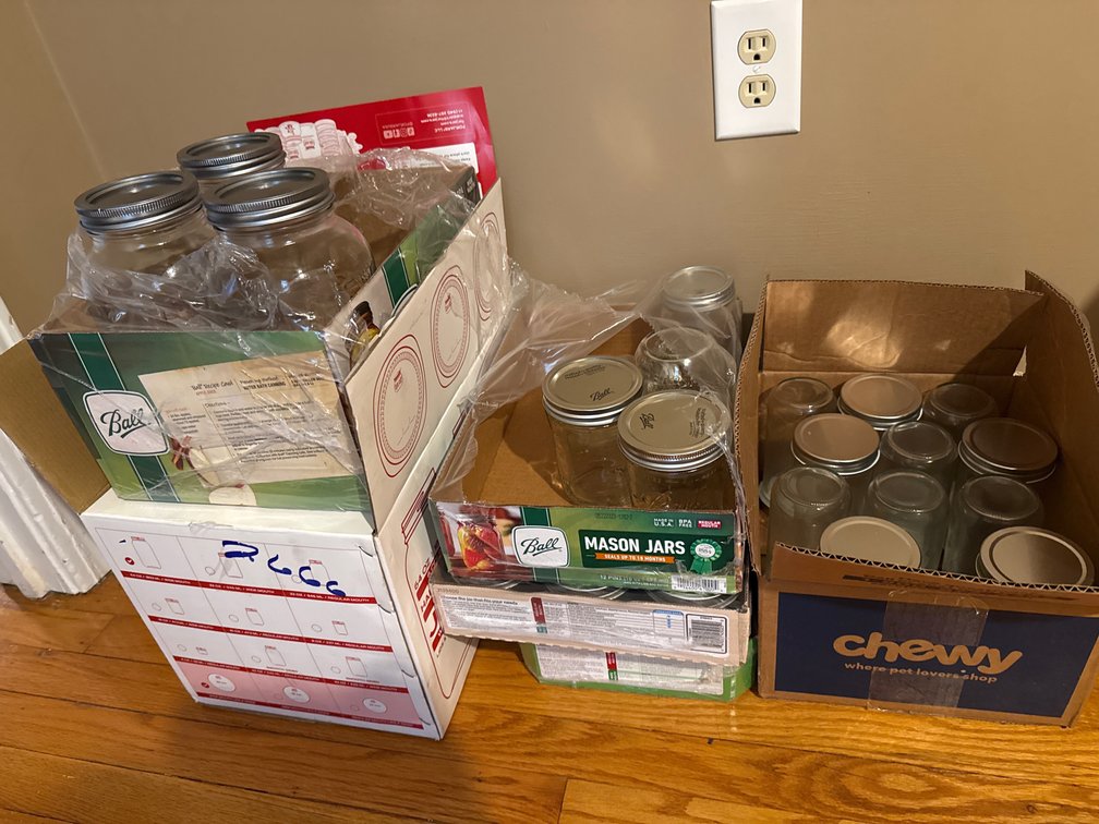 Glass Canning Jars, Jelly Jars, and Lids