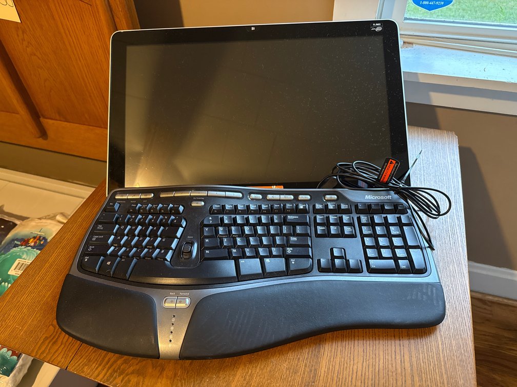 All-in-One Computer and Ergonomic Keyboard