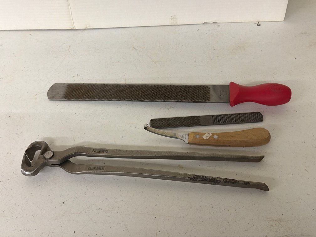 Hoof Nippers, Hoof Knife, and Farrier Rasps