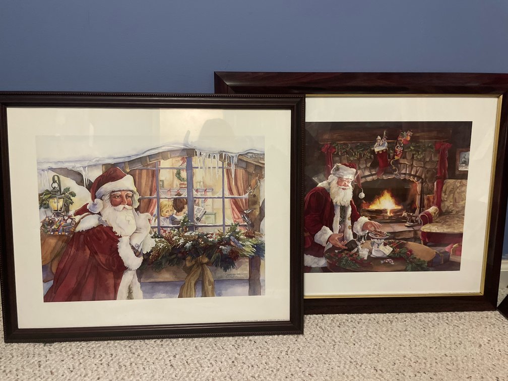 Jodi Jensen Watercolors Framed Santa Claus Art Prints