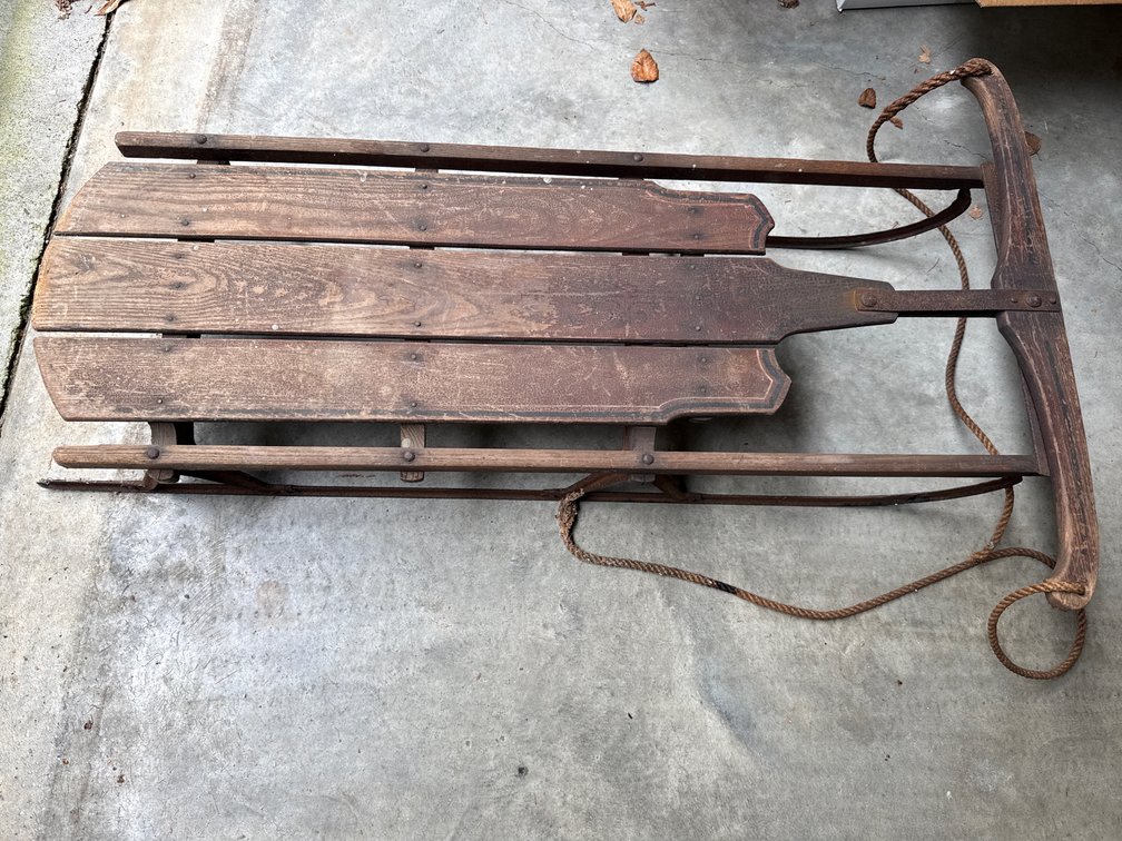 Wooden Snow Sled
