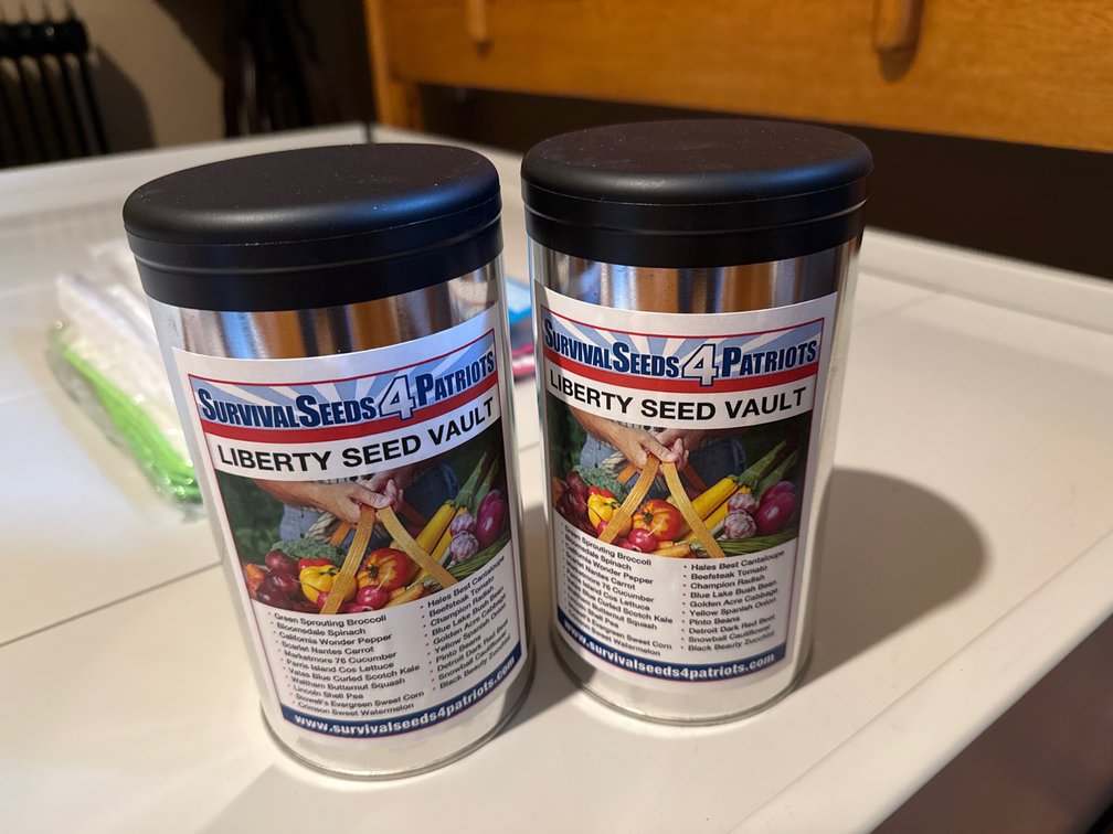 Survival Seeds 4 Patriots Liberty Seed Vault Canisters