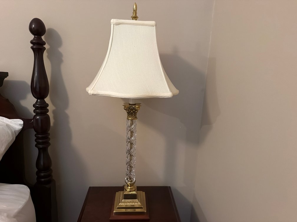 Cut Crystal/Brass Table Lamp