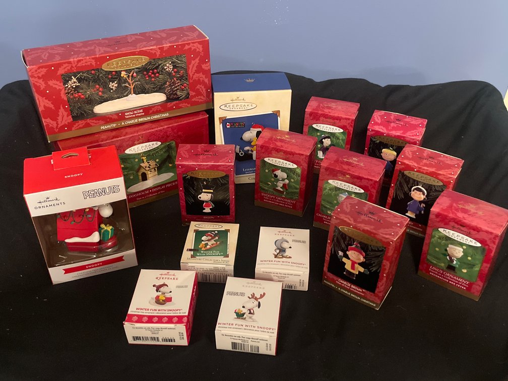Hallmark Peanuts Christmas Ornaments and Tabletop Displays