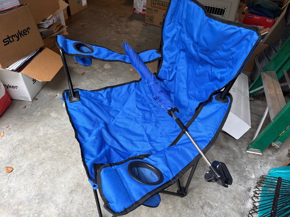 Pair of Blue Folding Camp Chairs