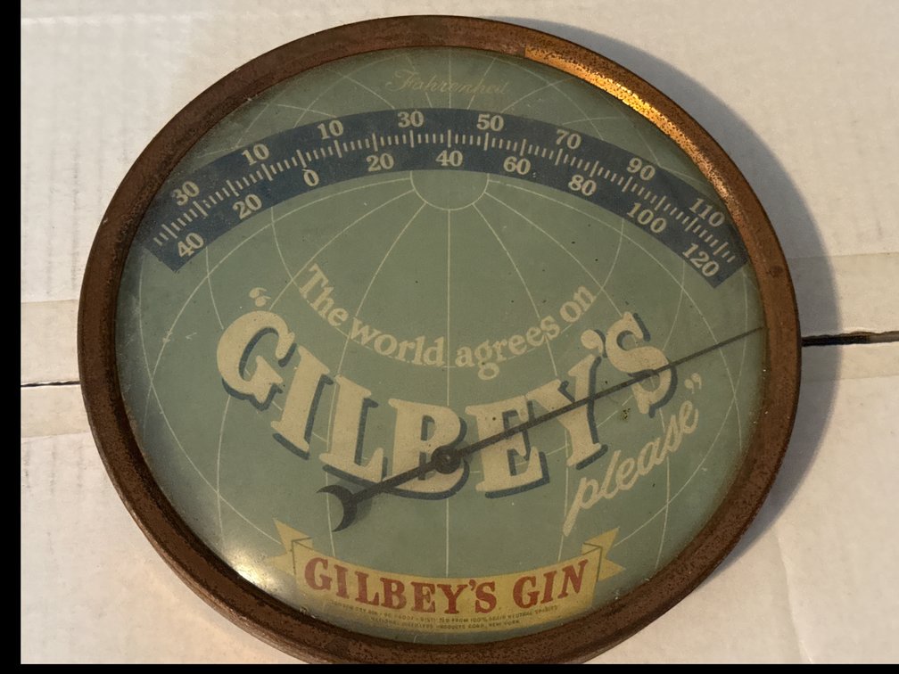 Gilbey's Gin Thermometer
