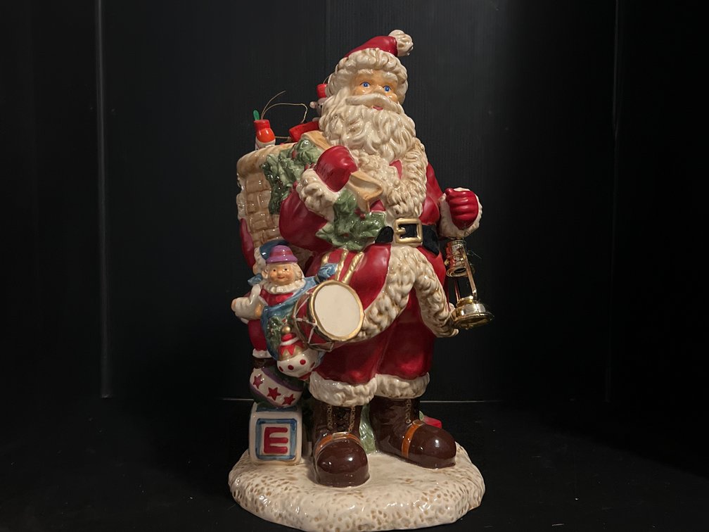 Glazed Ceramic Santa Claus Figurine